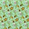 Fabric Traditions Multicolor Jungle Babies All Over Cotton Fabric
